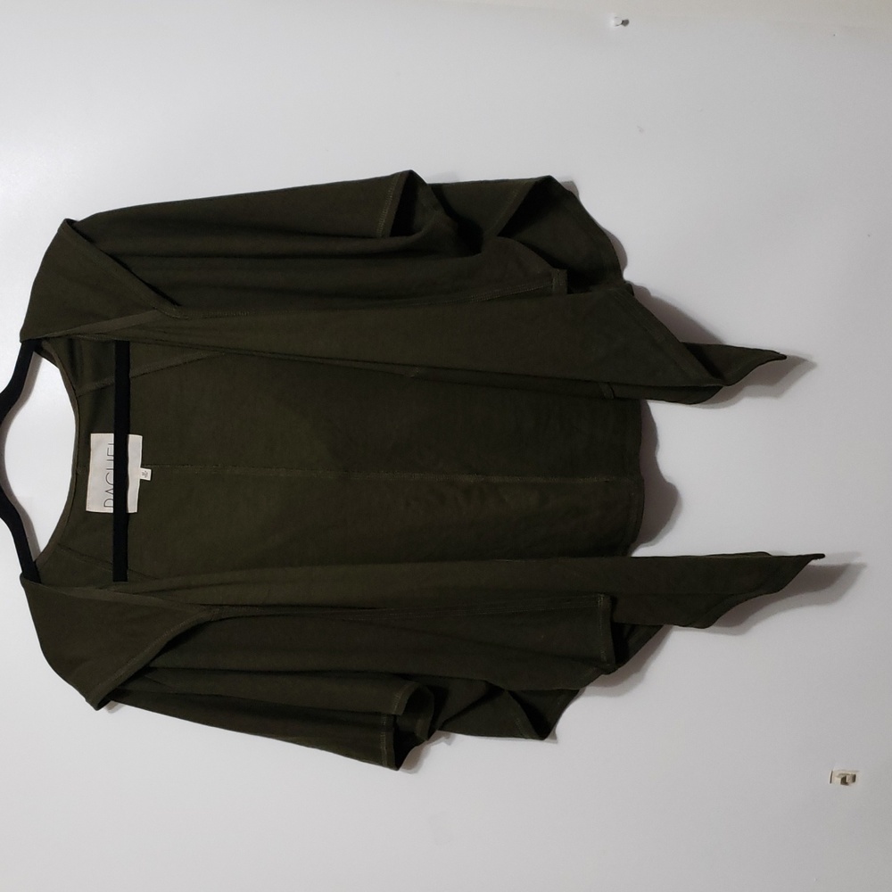 RACHEL Rachel Roy Hooded Poncho Olive Green Cape